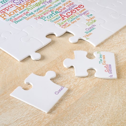 Florida USA Slang Word Art Map Legpuzzel (Zijkant)