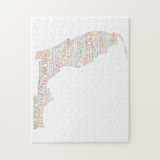 Florida USA Slang Word Art Map Legpuzzel (Verticaal)