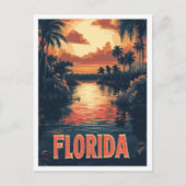 Florida USA Vintage Illustration Travel Briefkaart (Voorkant)