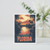 Florida USA Vintage Illustration Travel Briefkaart (Staand voorkant)