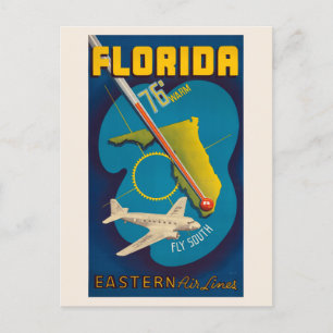 Florida USA Vintage Poster 1938 Briefkaart