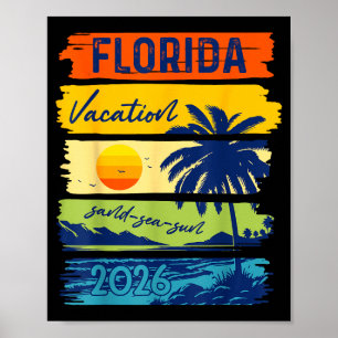 Florida Vakantie 2026 Zee Zand Strand Zomer Trip Poster