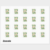 Florida Vakantie Groet Ronde Sticker (Vel)