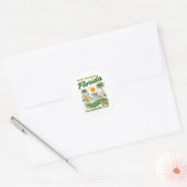 Florida Vakantie Groet Ronde Sticker (Envelop)