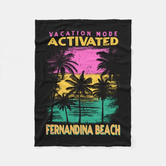 Florida vakantiemodus geactiveerd fernandina beach fleece deken (Voorkant)