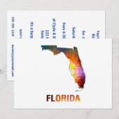 FLORIDA VAN DE STAATSKaart van de veelhoek Mosaic Kaart (Voorkant / Achterkant)