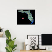Florida van het poster van de ruimtesatellieten (Thuiskantoor)