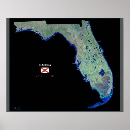 Florida vanuit de ruimte satellietposter poster (Voorkant)