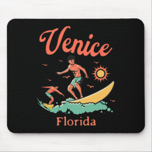 Florida Venice Fl Surfer Surfen Strand Vissen Pier Muismat
