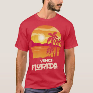 Florida Venice Vacation Palm-bomen Ocean Surfing T-shirt
