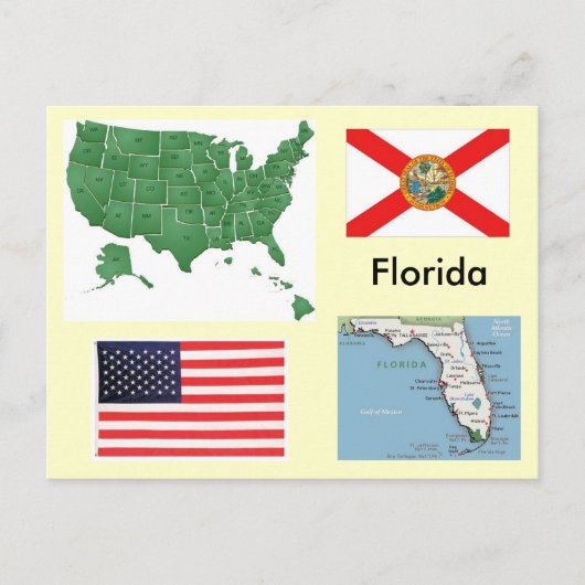Florida, Verenigde Staten Briefkaart (Voorkant)
