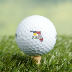 Florida Verenigde Staten Retro Kaart  Verenigde St Golfballen