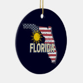 Florida Verenigde Staten Retro Kaart Verenigde St Keramisch Ornament (Rechts)