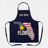 Florida Verenigde Staten Retro Kaart  Verenigde St Schort (Voorkant)
