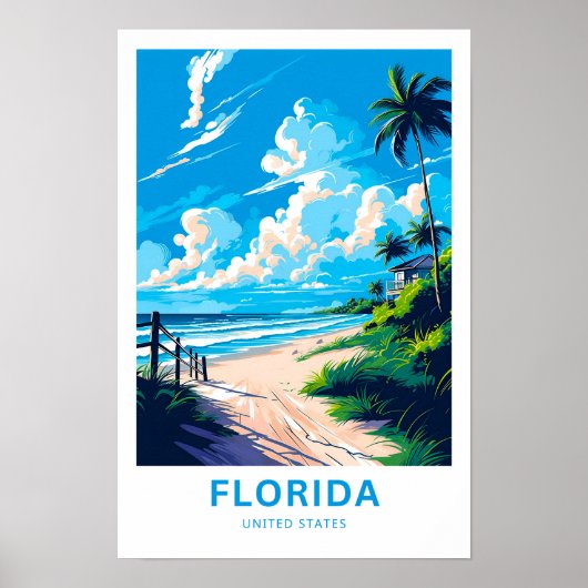 Florida Verenigde Staten Travel Print (Voorkant)