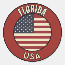Florida Verenigde Staten van Amerika Ronde Sticker