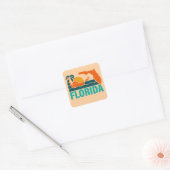 Florida, Verenigde Staten Vierkante Sticker (Envelop)