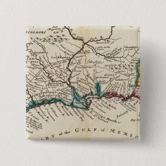 Florida Vierkante Button 5,1 Cm (Voorkant)