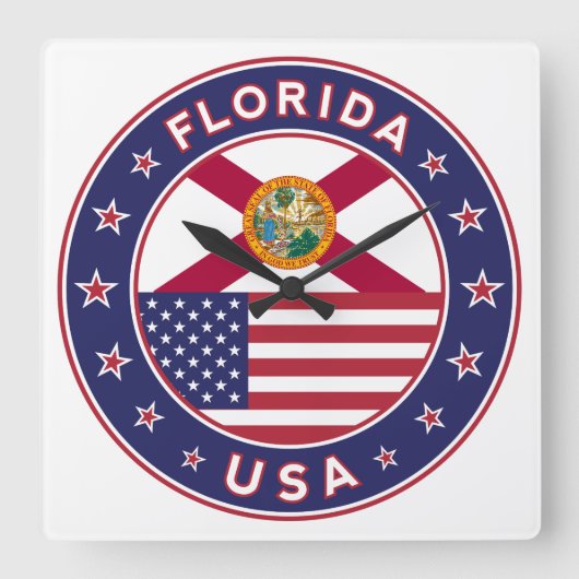 Florida Vierkante Klok (Voorkant)