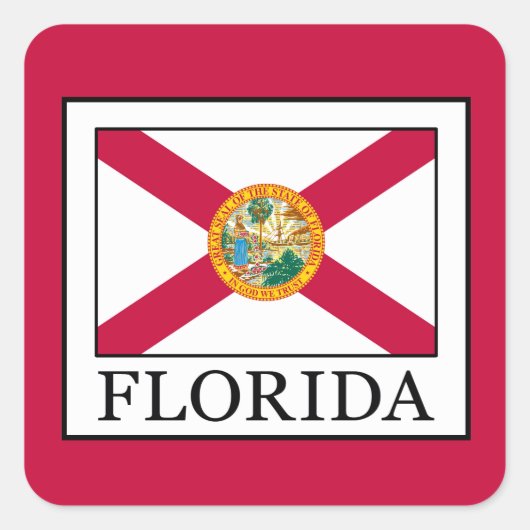 Florida Vierkante Sticker (Voorkant)