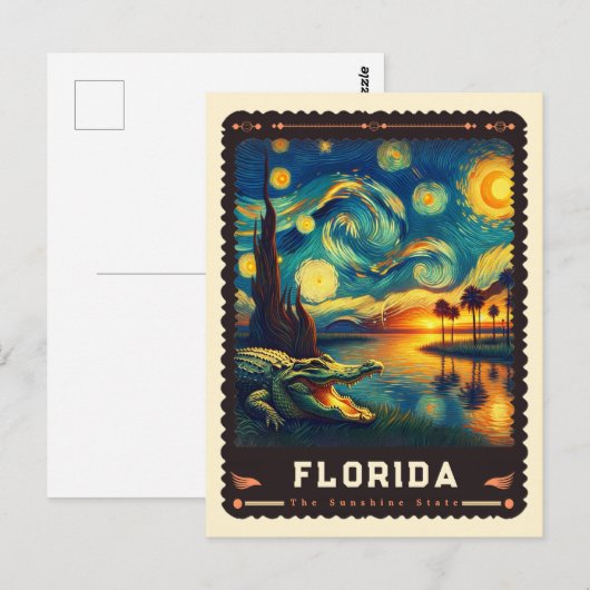 Florida | Vincent van Gogh geïnspireerd Briefkaart (Voorkant / Achterkant)