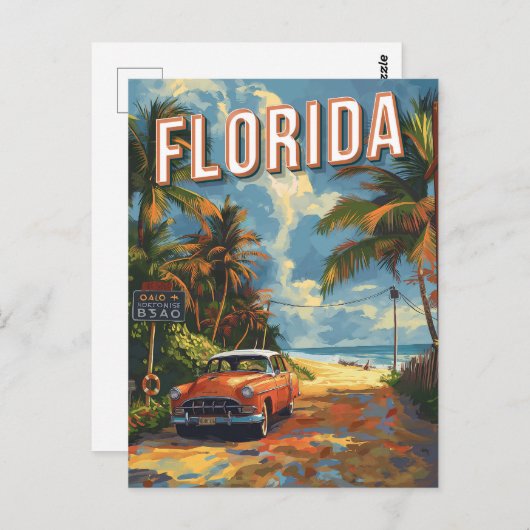 Florida Vintage Briefkaart (Voorkant / Achterkant)