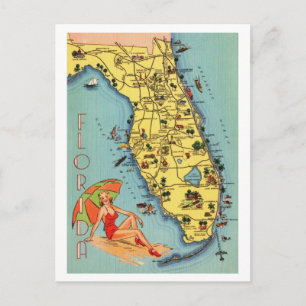 Florida Vintage Fun Ansichtkaart Briefkaart