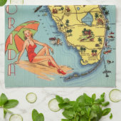 Florida Vintage Fun Ansichtkaart Theedoek (Gevouwen)