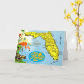 Florida Vintage Kaart Ansichtkaart (Gele Bloem)
