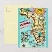 Florida Vintage Omrande Postkaart (Voorkant / Achterkant)
