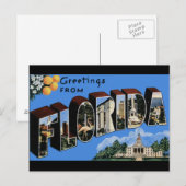 Florida Vintage Reisposter Briefkaart (Voorkant / Achterkant)