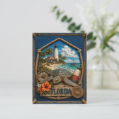 Florida Vintage Reizen Briefkaart (Staand voorkant)