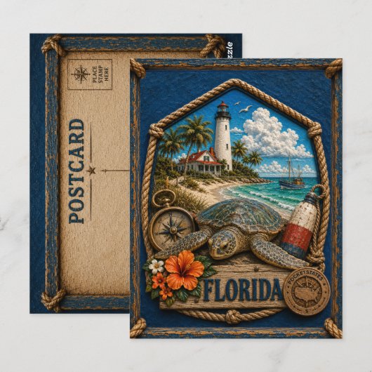 Florida Vintage Reizen Briefkaart (Voorkant / Achterkant)
