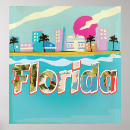 Florida vintage vakantieposter poster