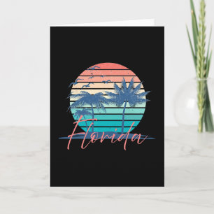 Florida Vintage Zomer Vibes Strand Zonsondergang R Kaart
