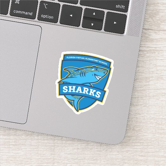 Florida Virtual Elementary School Sharks Sticker (Detail)