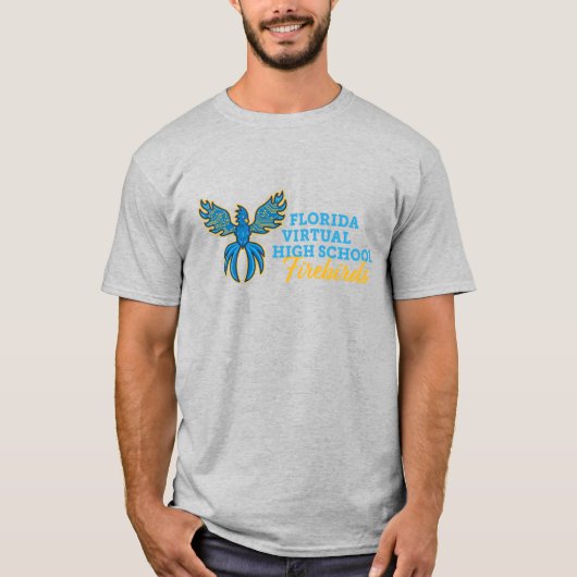 Florida Virtual High School Vuurvogels, Grijs Shir T-shirt (Voorkant)