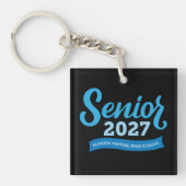 Florida Virtual HS Afgestudeerde 2027, Zwart Sleutelhanger (Voorkant)