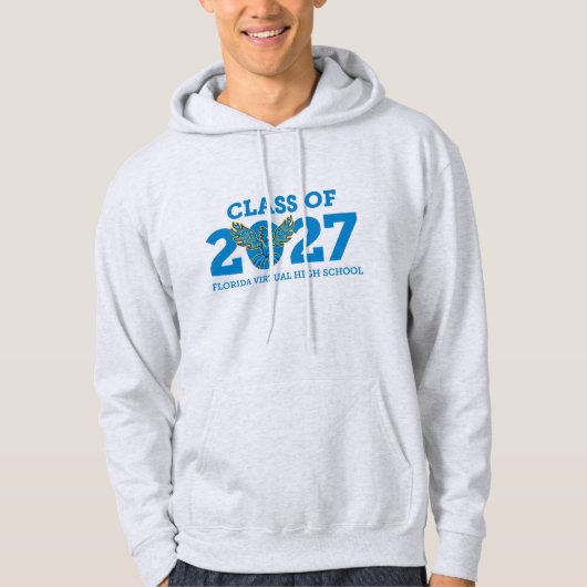 Florida Virtual HS Klas van 2027 Hoodie (Wit) (Voorkant)