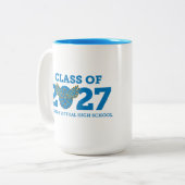 Florida Virtual HS Klas van 2027 Tweekleurige Koffiemok (Voorkant links)
