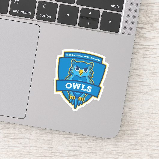 Florida Virtual Middle School Owl Sticker (Detail)
