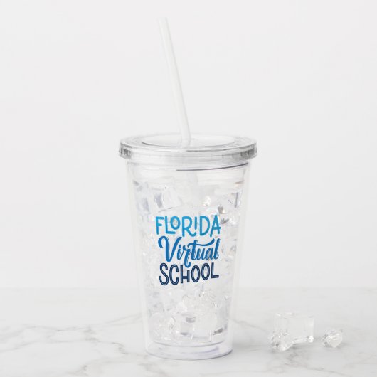 Florida Virtual School Acrylic Tumbler Acryl Drinkbeker (Voorkant ijs)