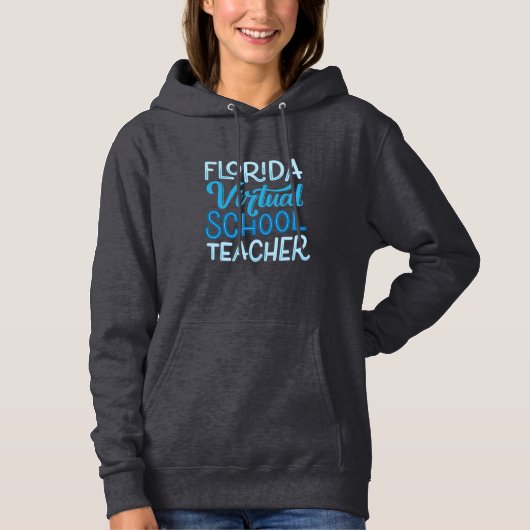 Florida Virtual School Docent Antracietgrijs Hoodie (Voorkant)