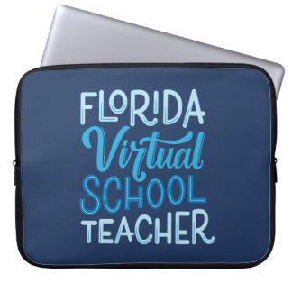 Florida Virtual School Leraar Handlettering Laptop Sleeve