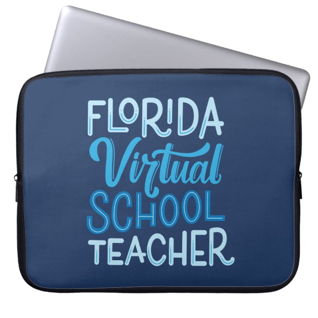 Florida Virtual School Leraar Handlettering Laptop Sleeve (Voorkant)