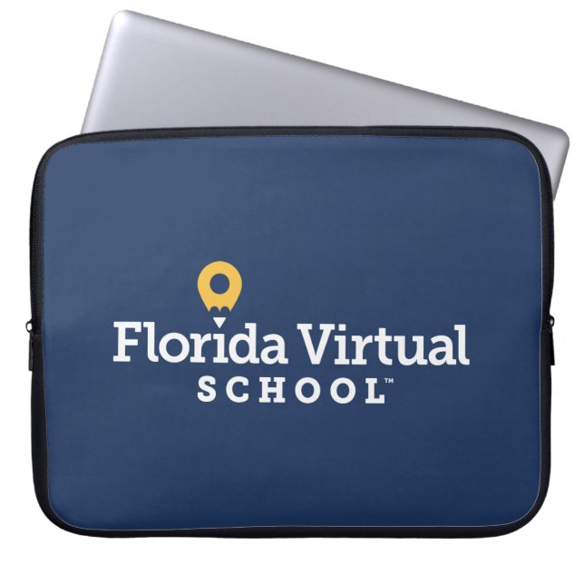 Florida Virtual School, Navy Laptop Sleeve (Voorkant)