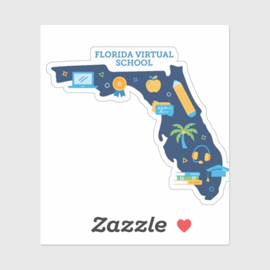 Florida Virtual School - Sticker van de staat Flor (Vel)