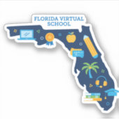 Florida Virtual School - Sticker van de staat Flor (Voorkant)