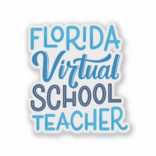 Florida Virtual School Teacher Vinyl Sticker (Voorkant)
