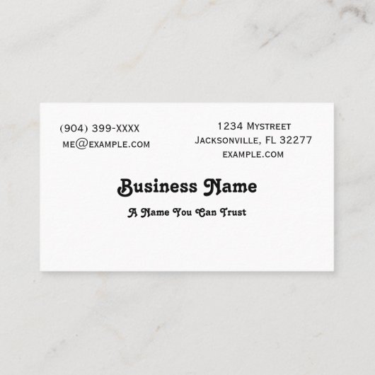 Florida Visitekaartje (Achterkant)